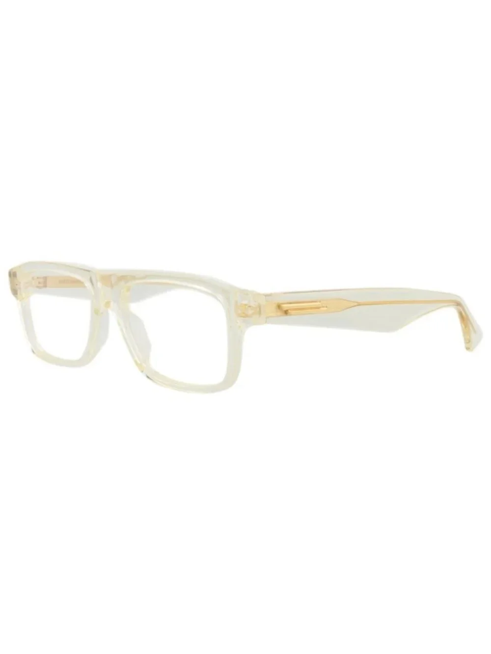 New Bottega Veneta Women's Eyeglasses Square Rectangle Acetate Frame Mens Beige
